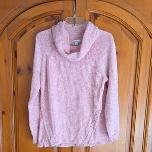 Croft &Barrow Pink Cowl Neck Women's Sweater